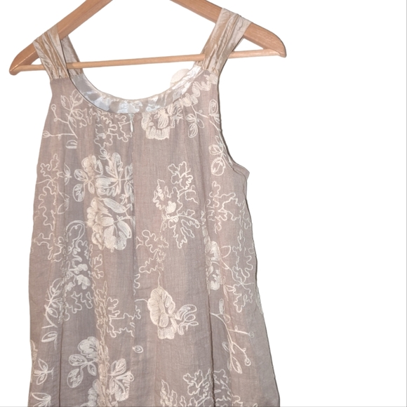 Isobella & Chloe Cotton Tulle Lined Knee Length Cottagecore Boho Dress 14 - Picture 6 of 11